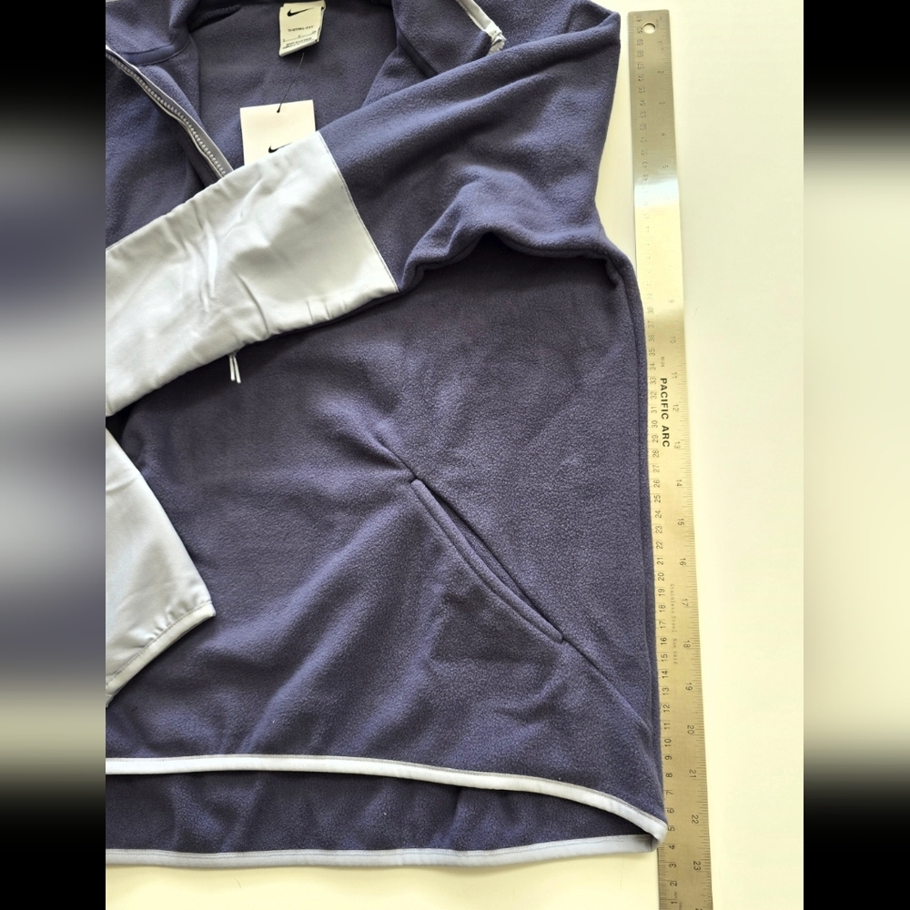 Disney Minnie Therma-fit Nike Blue-gray & Light Gray Half-Zip Fleece Pullover - Picture 5 of 8